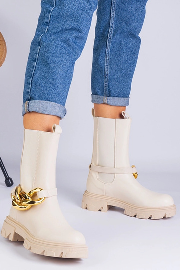 Beige Knöchelstiefeletten... 2