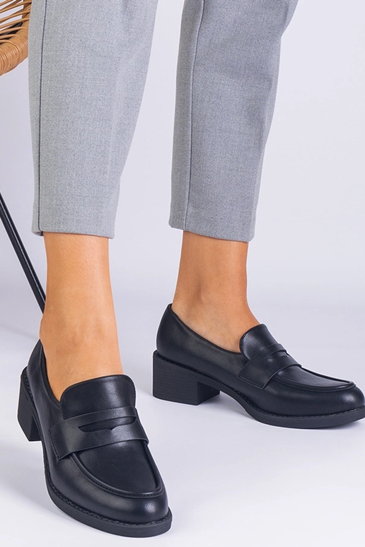 Schwarze Damenschuhe aus Ökoleder mit...