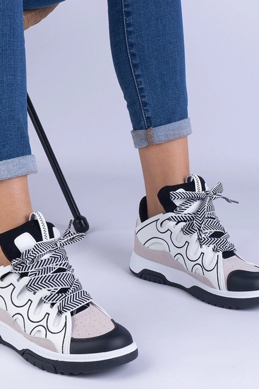 Schwarze Damen Sneaker mit...