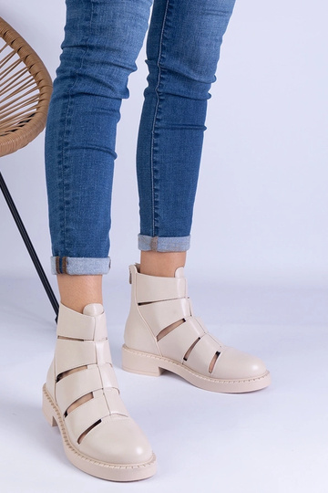 Beige Stiefel aus Ökoleder... 2