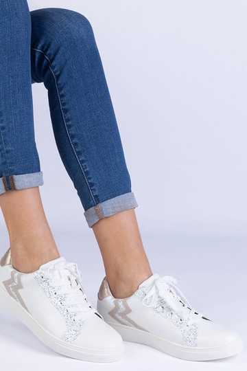 Weiße Damen Sneaker mit...