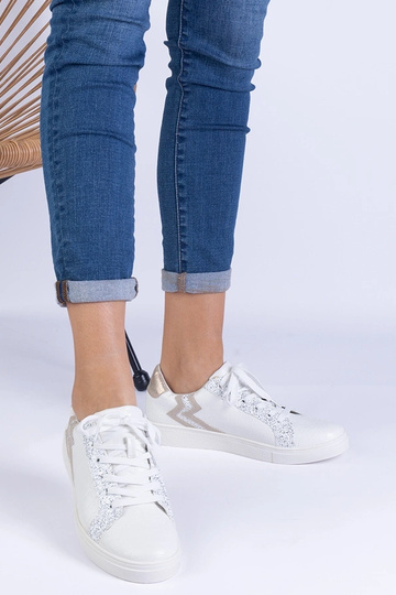 Weiße Damen Sneaker mit... 2