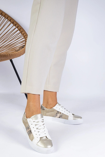 Goldene Damen-Sneaker mit... 2