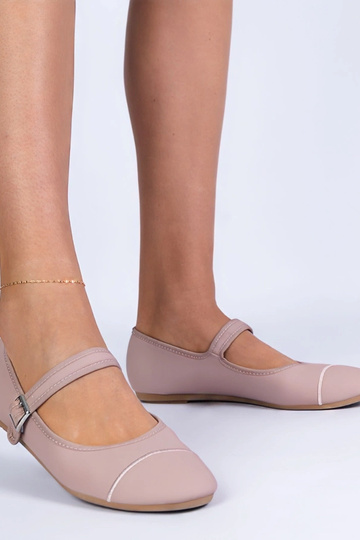 Rosa Ballerinas mit matter Oberfläche Longhola