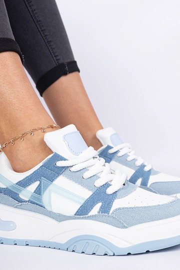 Jeans-Sneakers mit dicken... 2