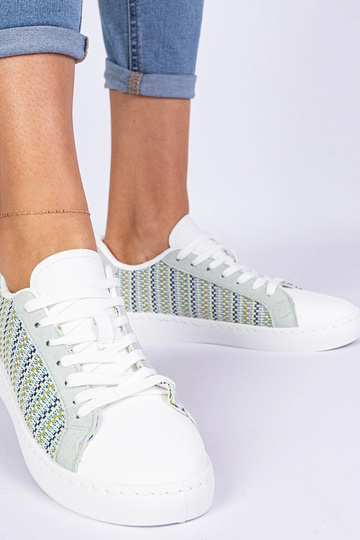 Grüne Damen-Sneakers aus Stoff Bellisio
