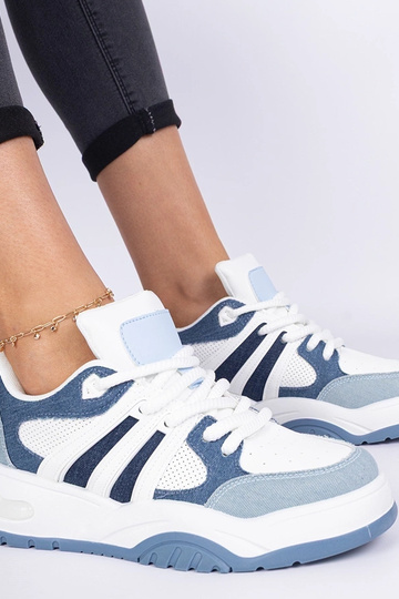 Blaue Damen-Sneakers mit... 2