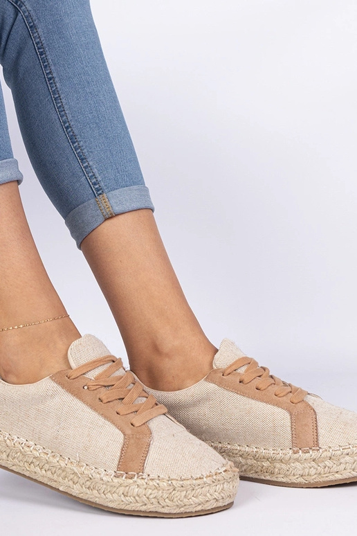 Braune Damen-Espadrilles mit...