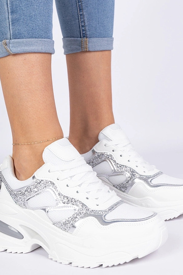 Weisse Damensneaker mit... 2