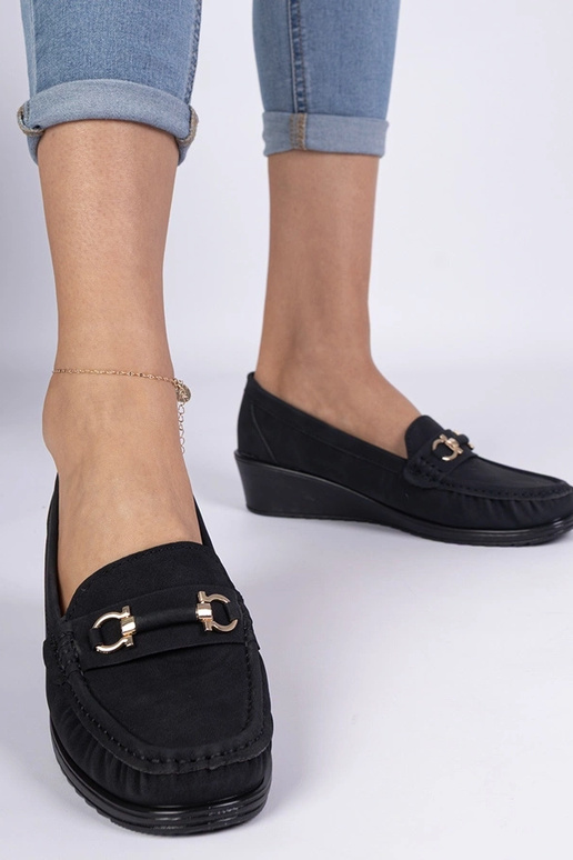 Schwarze Damenmokassins mit... Schwarze Damenmokassins mit...