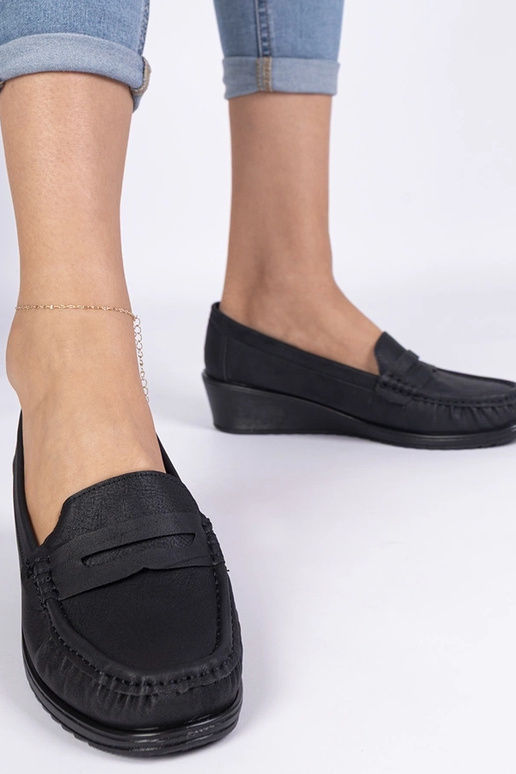 Schwarze Mokassins für Damen mit...