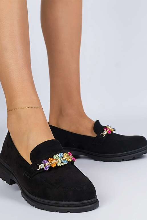 Schwarze Mokassins für Damen mit...