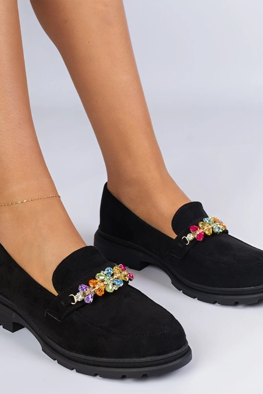 Schwarze Mokassins für Damen mit...