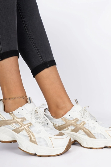 Beige Damensneaker auf...