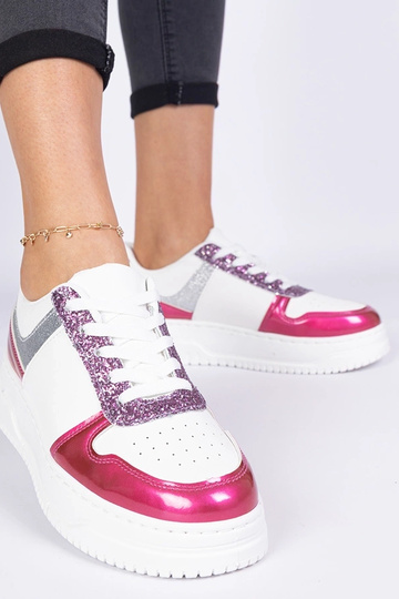 Rosa Damensneaker auf dicker Sohle Dolla