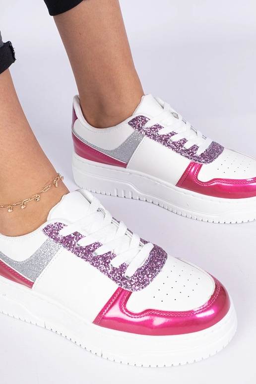 Rosa Damensneaker auf dicker Sohle Dolla