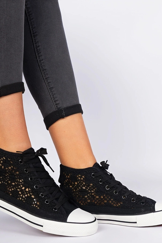 Lesli schwarze Damen-Sneaker mit...