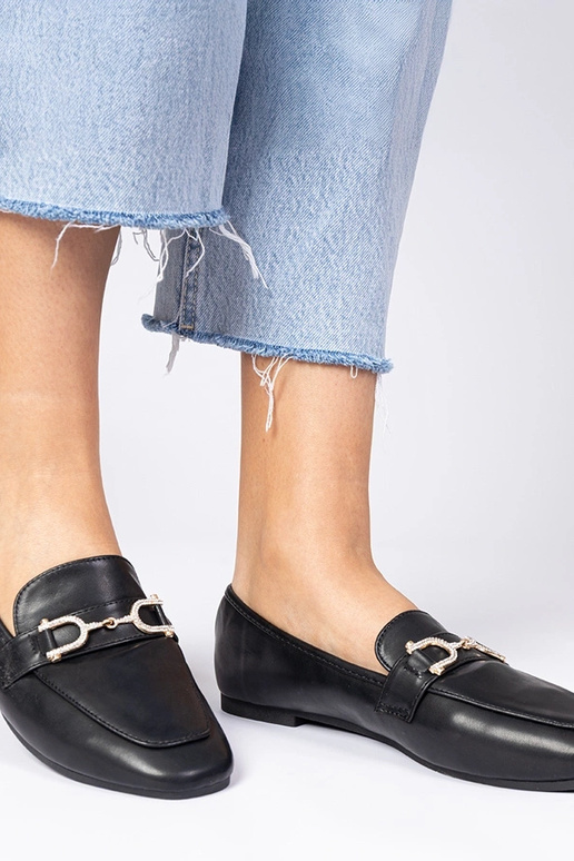 Schwarze elegante Mokassins mit... Schwarze elegante Mokassins mit...