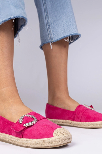 Rosa Espadrilles mit Zirkonia Maruta