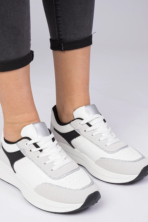 Weiße Damen Sneakers mit Glitzer Markuta Weiße Damen Sneakers mit Glitzer Markuta