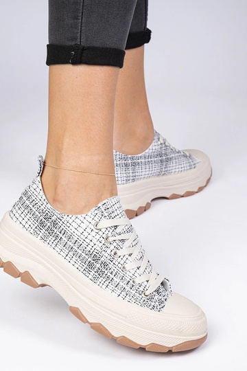 Weiß-schwarze Sneakers mit... 2