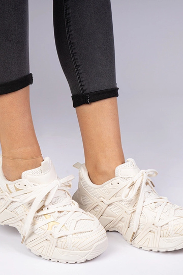 Beige Sneakers auf massiver Sohle Telda 2