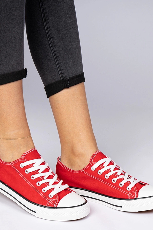 Rote klassische Damensneaker Menfis