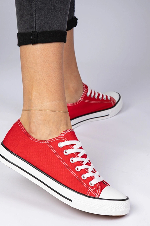 Rote klassische Damensneaker Menfis