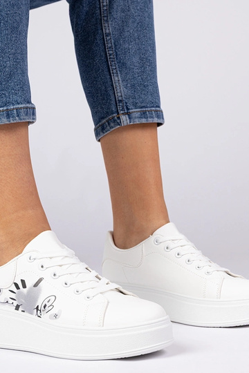 Weiße Damen Sneakers mit...