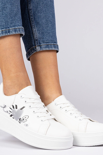 Weiße Damen Sneakers mit... 2