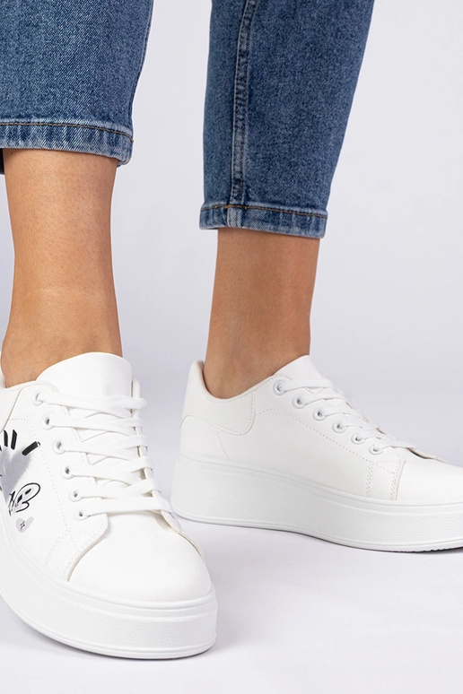 Weiße Damen Sneakers mit Druck Zelinda