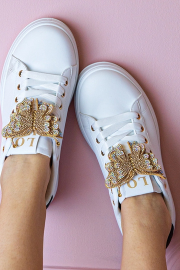 Biało-czarne Sneakers mit Schmetterling und Zirkonia Kariba 2