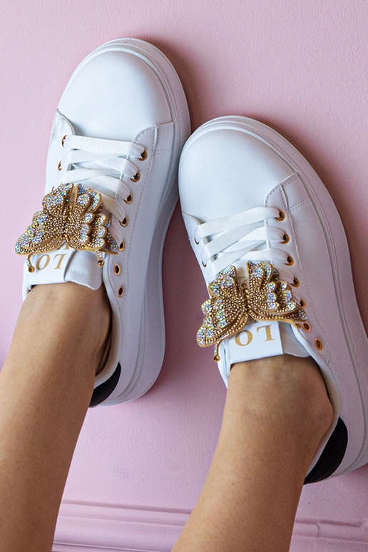 Biało-czarne Sneakers mit...