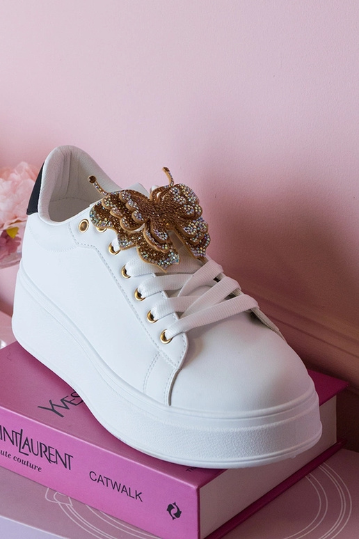 Biało-czarne Sneakers mit...