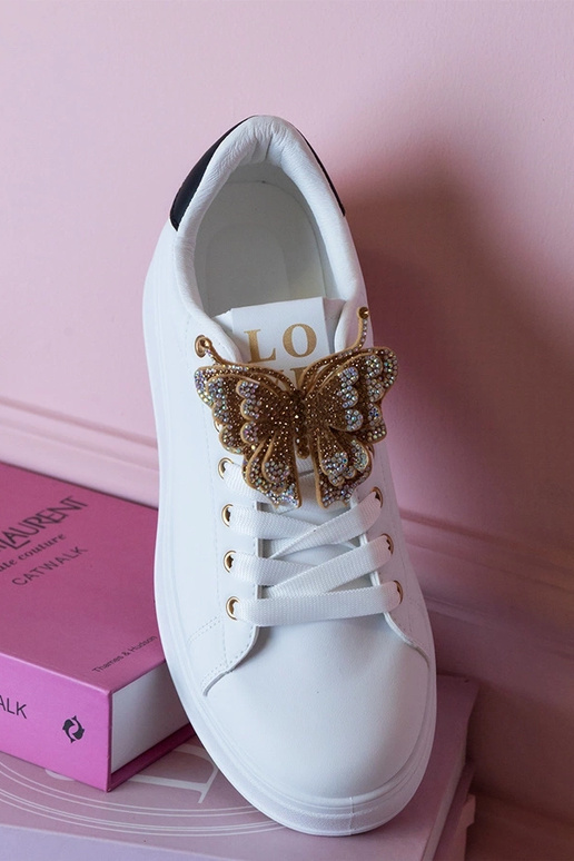 Biało-czarne Sneakers mit...