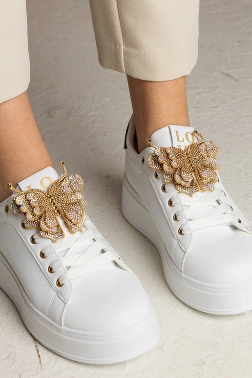 Biało-czarne Sneakers mit...