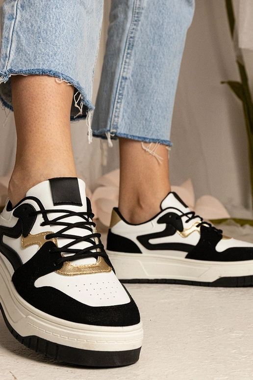 Schwarze Damen-Trampki Sneakers Seisha