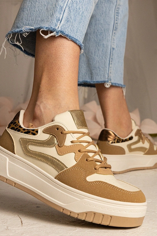 Beige Damen-Trampki Sneakers Seisha