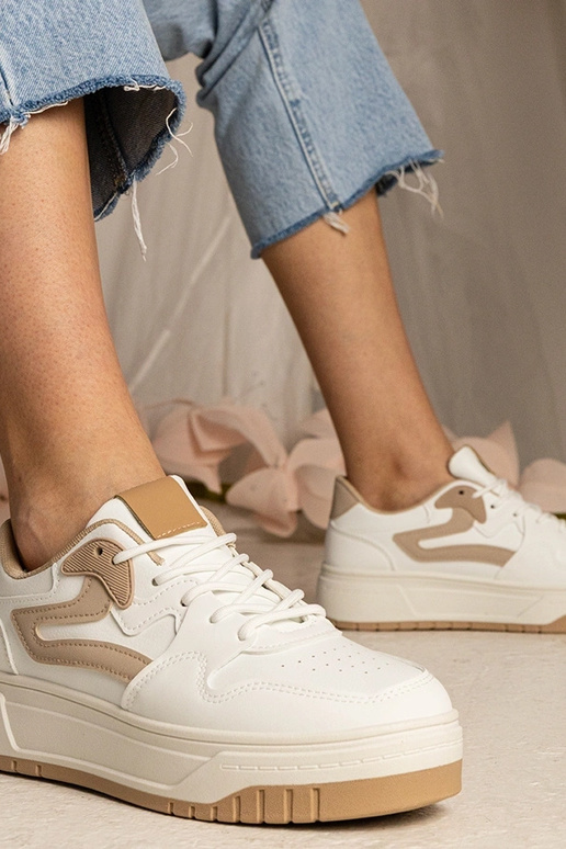 Weiße Damen-Trampki Sneakers Seisha