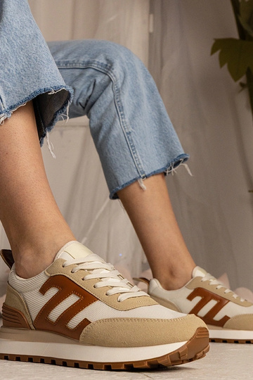 Beige Damen-Sneakers sportlich Marena 2