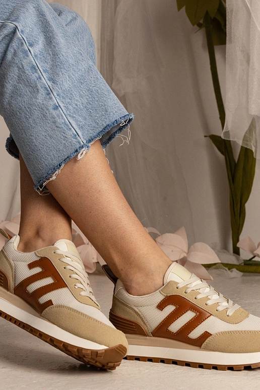 Beige Damen-Sneakers sportlich Marena