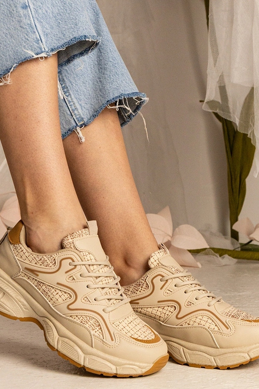 Beige Damen-Sneakers sportlich Maurita