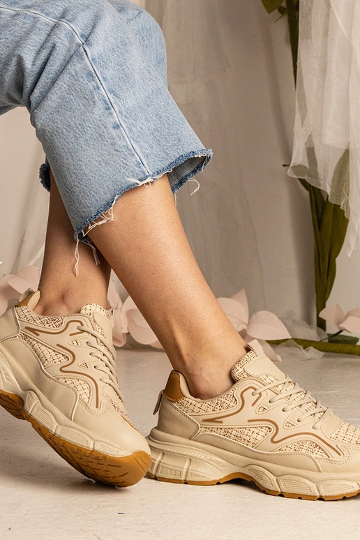 Beige Damen-Sneakers sportlich Maurita