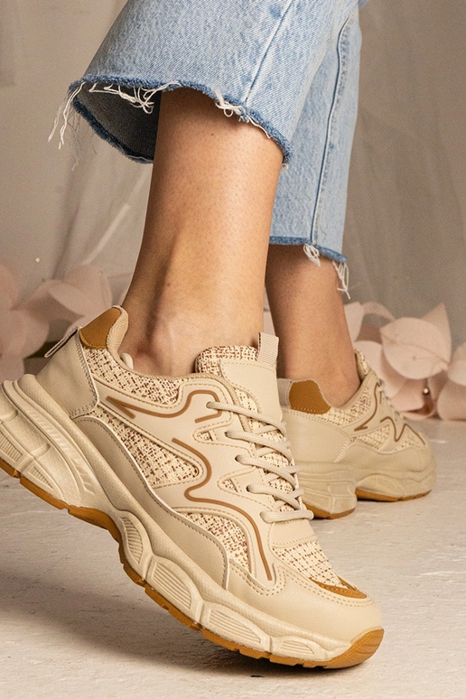 Beige Damen-Sneakers sportlich Maurita