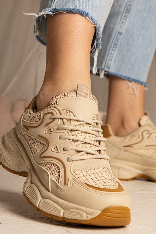 Beige Damen-Sneakers sportlich Maurita