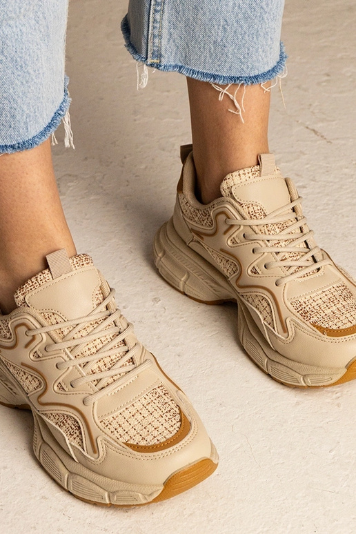 Beige Damen-Sneakers sportlich Maurita