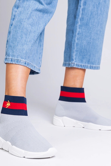 Graue Damen Sneakers mit... 2