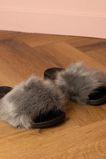 Graue Kinderhausschuhe mit... 2