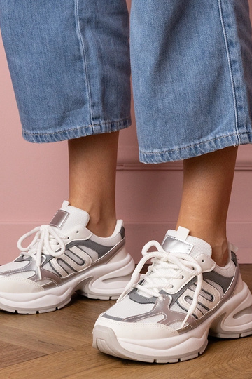 Weiße Damen-Sneaker mit...