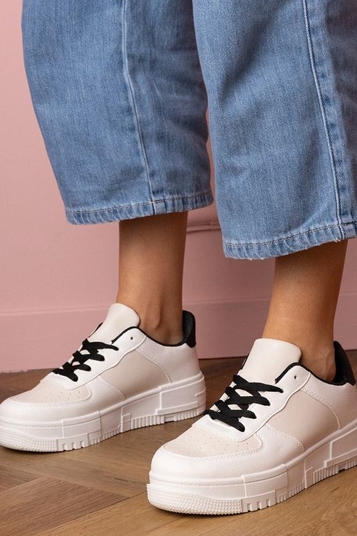 Beige Damen-Sneaker auf Plattform Luneta Beige Damen-Sneaker auf Plattform Luneta